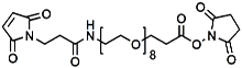 Picture of Maleimide-NH-PEG<sub>8</sub>-CH<sub>2</sub>CH<sub>2</sub>COONHS Ester