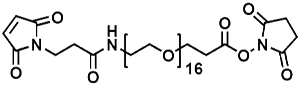 Picture of Maleimide-NH-PEG<sub>16</sub>-CH<sub>2</sub>CH<sub>2</sub>COONHS Ester