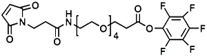 Picture of Maleimide-NH-PEG<sub>4</sub>-CH<sub>2</sub>CH<sub>2</sub>COOPFP Ester