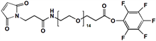 Picture of Maleimide-NH-PEG<sub>14</sub>-CH<sub>2</sub>CH<sub>2</sub>PFP Ester