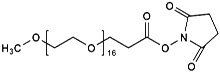 Picture of mPEG<sub>16</sub>-CH<sub>2</sub>CH<sub>2</sub>COONHS Ester