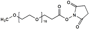Picture of mPEG<sub>16</sub>-CH<sub>2</sub>CH<sub>2</sub>COONHS Ester
