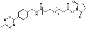 Picture of Methyltetrazine-amino-PEG<sub>2</sub>-CH<sub>2</sub>CH<sub>2</sub>COONHS