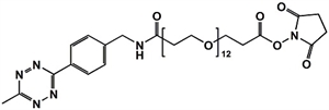 Picture of Methyltetrazine-amino-PEG<sub>12</sub>-CH<sub>2</sub>CH<sub>2</sub>COONHS