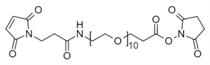 Picture of Maleimide-NH-PEG<sub>10</sub>-CH<sub>2</sub>CH<sub>2</sub>COONHS Ester