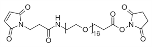 Picture of Maleimide-NH-PEG<sub>16</sub>-CH<sub>2</sub>CH<sub>2</sub>COONHS Ester