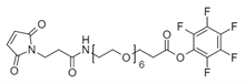 Picture of Maleimide-NH-PEG<sub>6</sub>-CH<sub>2</sub>CH<sub>2</sub>COOPFP Ester