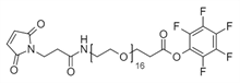 Picture of Maleimide-NH-PEG<sub>16</sub>-CH<sub>2</sub>CH<sub>2</sub>COOPFP Ester