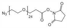 Picture of N<sub>3</sub>-PEG<sub>24</sub>- CH<sub>2</sub>CH<sub>2</sub>COONHS Ester