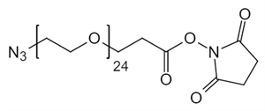 Picture of N<sub>3</sub>-PEG<sub>24</sub>- CH<sub>2</sub>CH<sub>2</sub>COONHS Ester