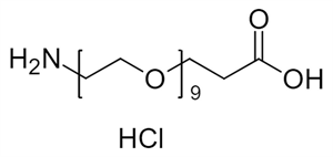 Picture of H<sub>2</sub>N-PEG<sub>9</sub>-CH<sub>2</sub>CH<sub>2</sub>COOH