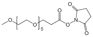 Picture of mPEG<sub>5</sub>-CH<sub>2</sub>CH<sub>2</sub>COONHS Ester