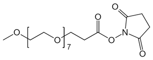 Picture of mPEG<sub>7</sub>-CH<sub>2</sub>CH<sub>2</sub>COONHS Ester