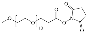 Picture of mPEG<sub>10</sub>-CH<sub>2</sub>CH<sub>2</sub>COONHS Ester